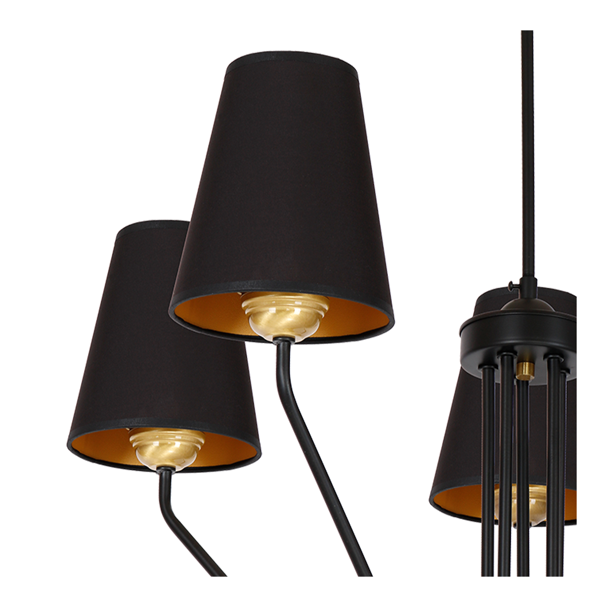 MiLagro Żyrandol VICTORIA BLACK 5xE27 MLP4913