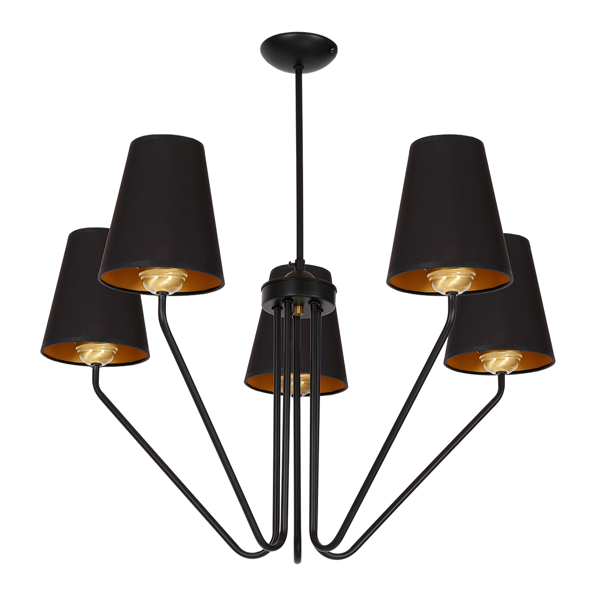 MiLagro Żyrandol VICTORIA BLACK 5xE27 MLP4913