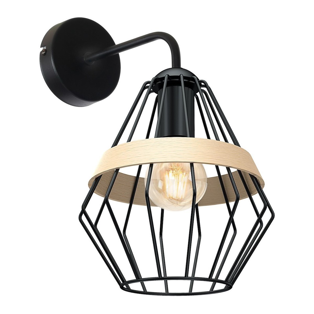 MiLagro Kinkiet CLIFF BLACK 1xE27 MLP5523