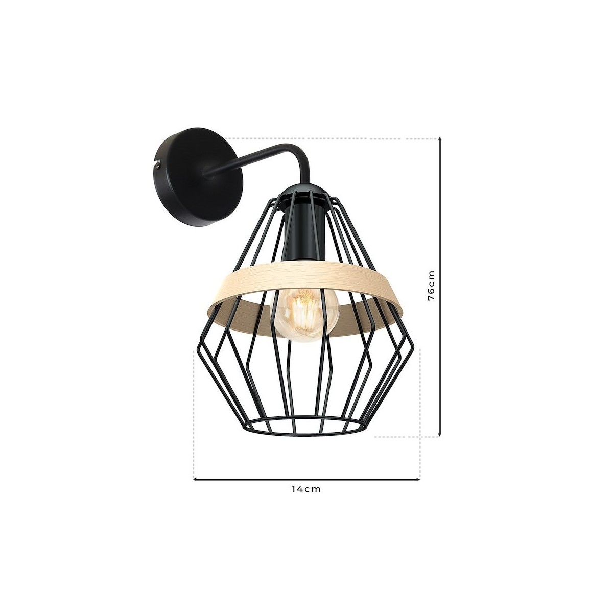 MiLagro CLIFF BLACK MLP5523 niepowtarzalne oświetlenie wnętrza