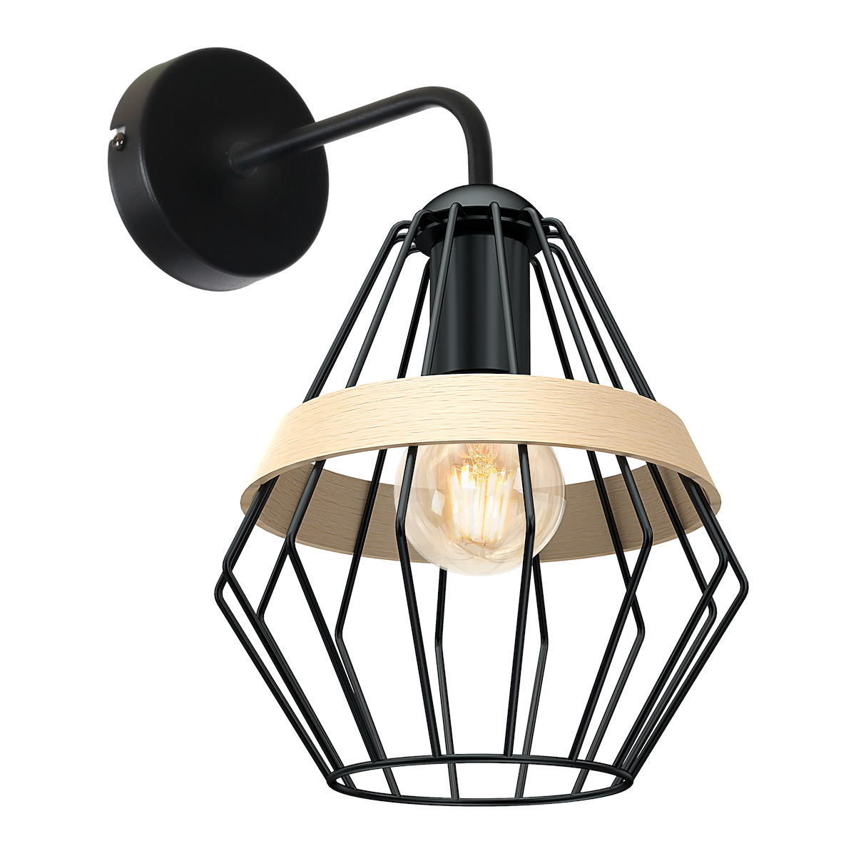 MiLagro Kinkiet CLIFF BLACK 1xE27 MLP5523