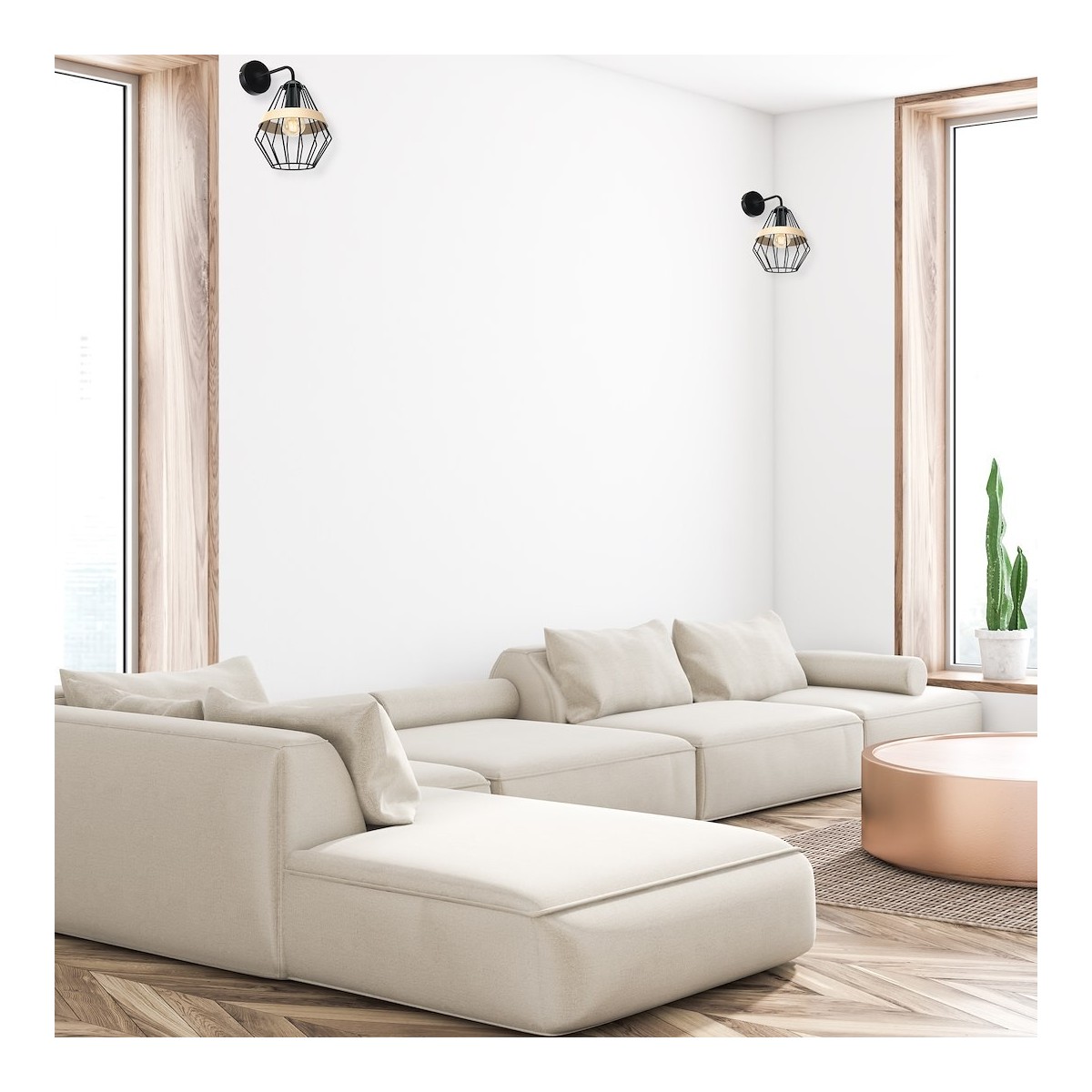 MiLagro Kinkiet CLIFF BLACK 1xE27 MLP5523