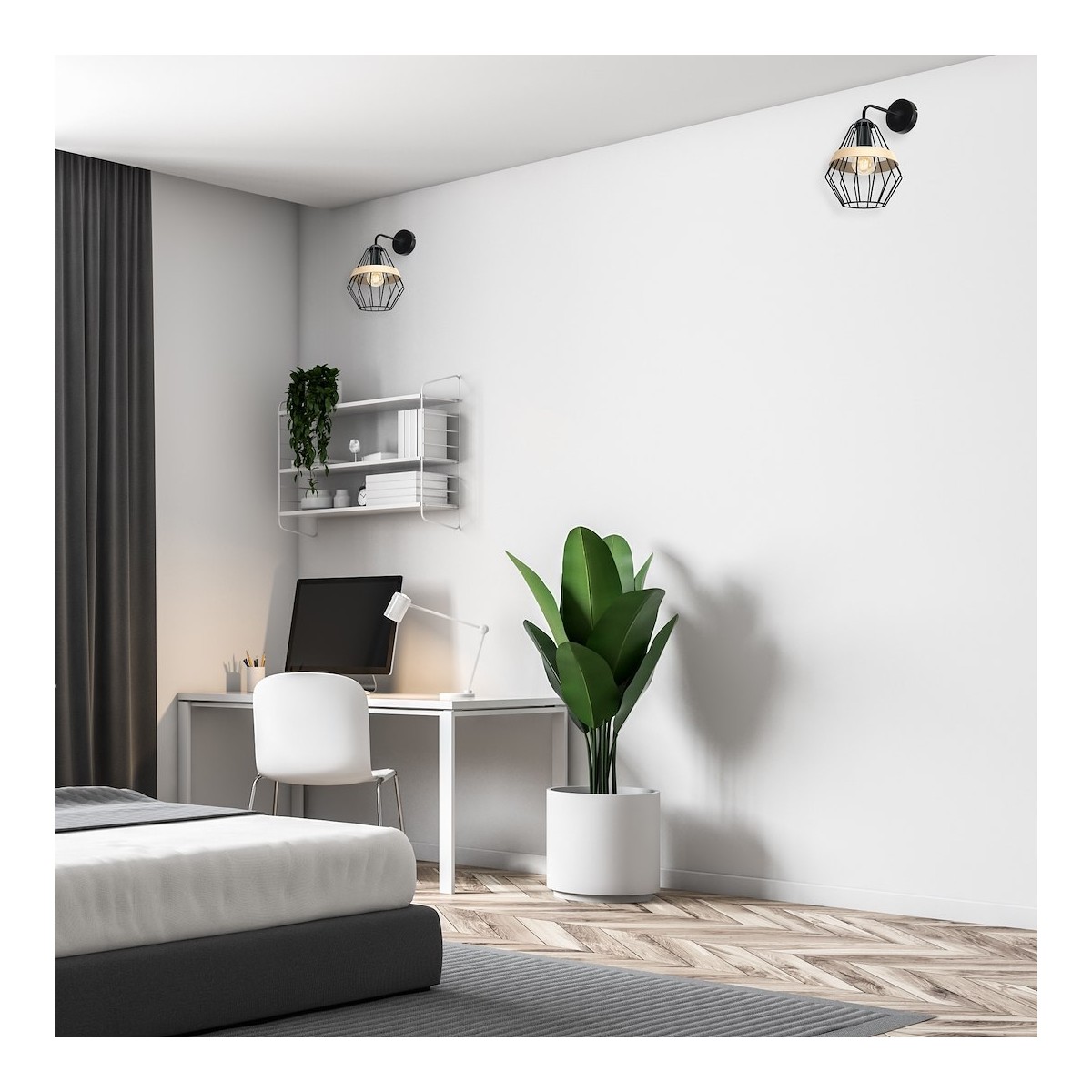 MiLagro Kinkiet CLIFF BLACK 1xE27 MLP5523