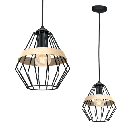 MiLagro CLIFF BLACK 1xE27 światło podkreślające charakter wnętrza