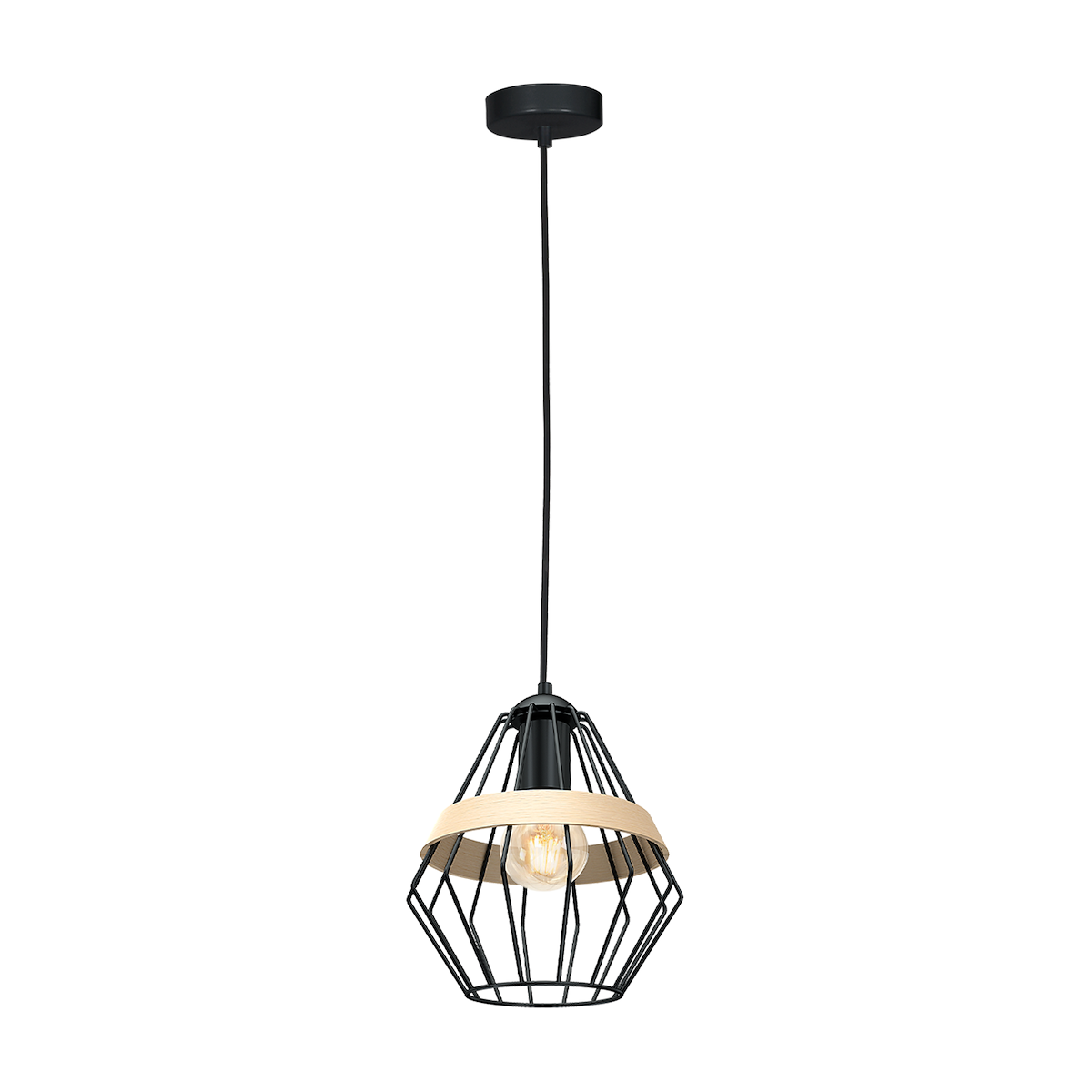 MiLagro Lampa wisząca CLIFF BLACK 1xE27 MLP5524
