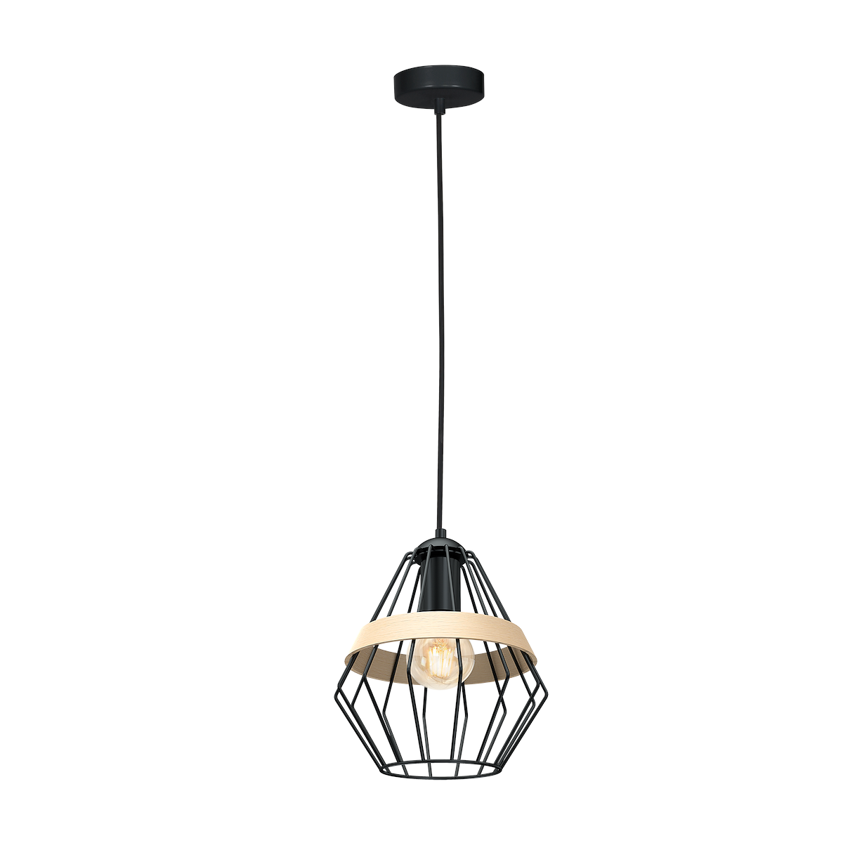 MiLagro Lampa wisząca CLIFF BLACK 1xE27 MLP5524