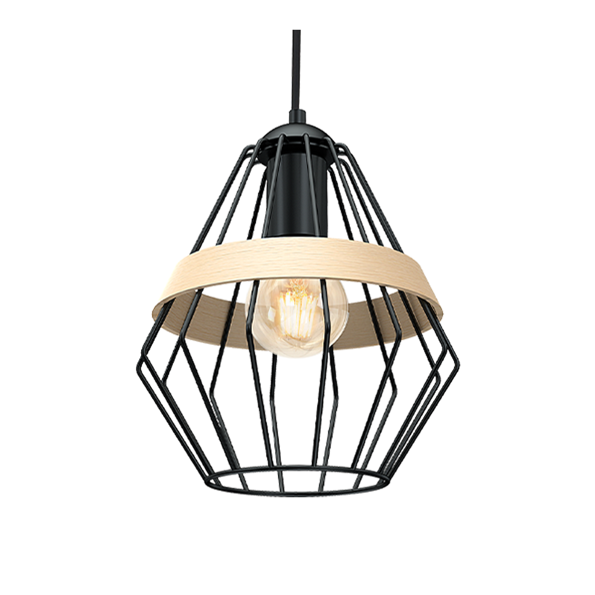 MiLagro Lampa wisząca CLIFF BLACK 1xE27 MLP5524