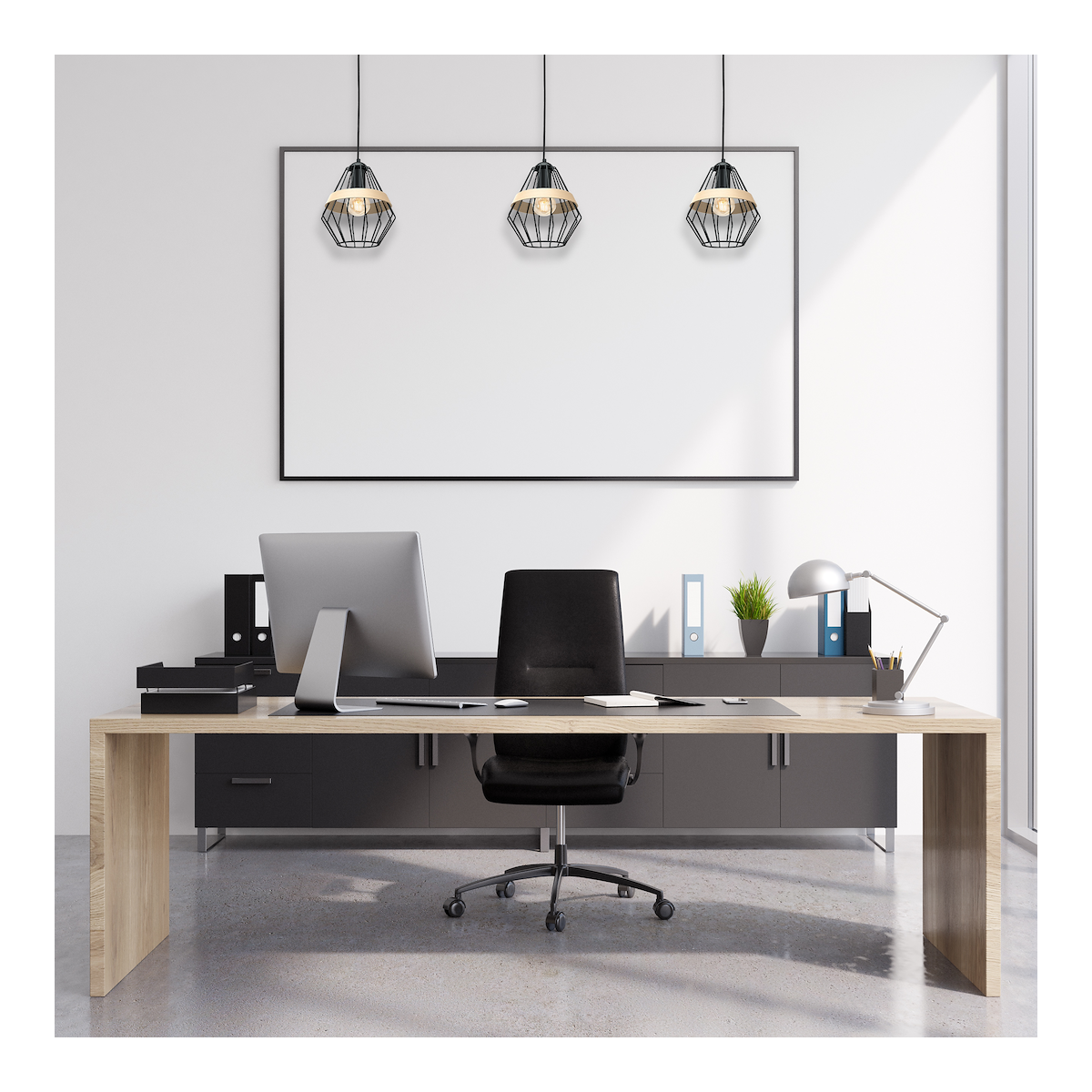 MiLagro Lampa wisząca CLIFF BLACK 1xE27 MLP5524