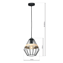MiLagro Lampa wisząca CLIFF BLACK 1xE27 MLP5524