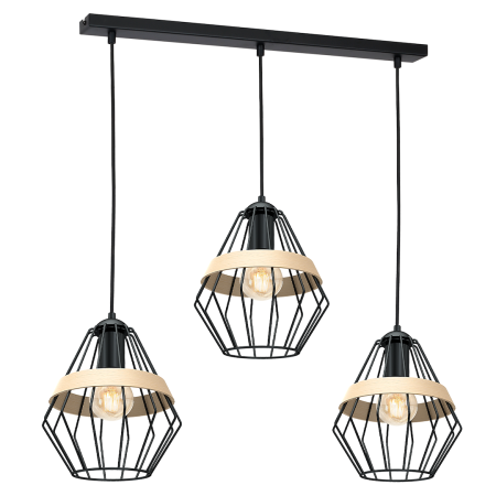 MiLagro CLIFF BLACK 3xE27 nowoczesne lampy do wnętrz