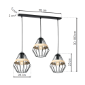 MiLagro CLIFF BLACK 3xE27 nowoczesne lampy do wnętrz
