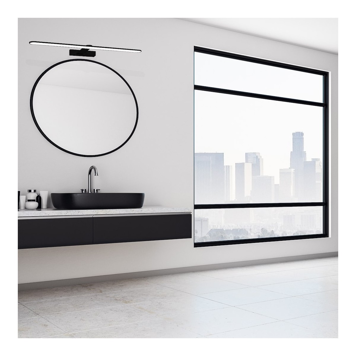 MiLagro Kinkiet SPLASH BLACK 60cm 12W LED ML5616