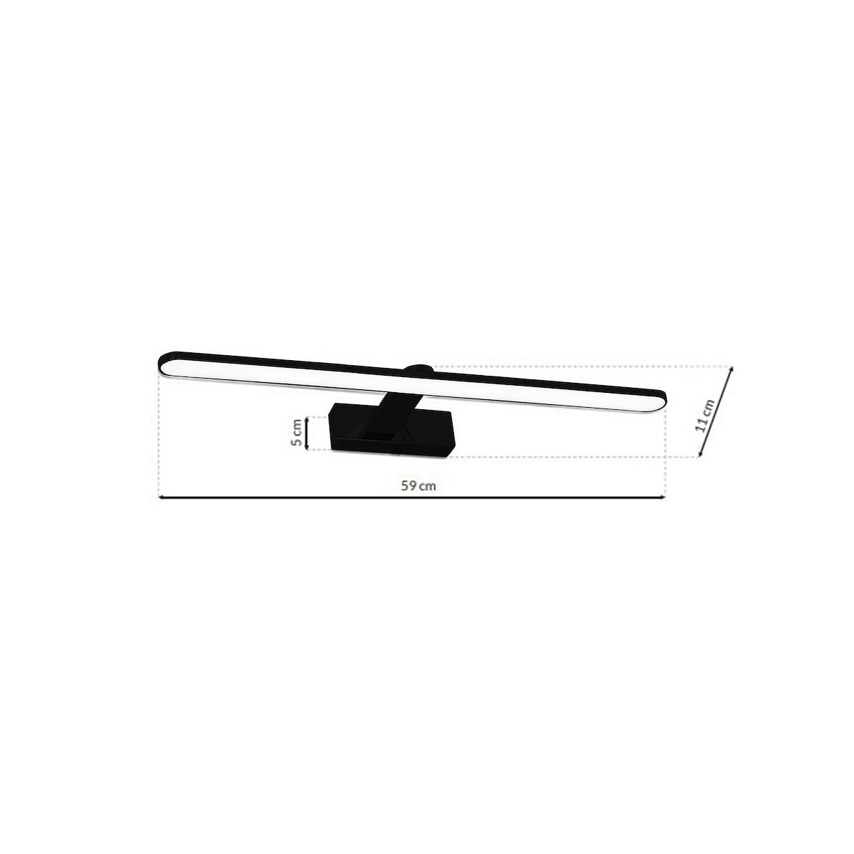 MiLagro SPLASH BLACK 60 cm LED niepowtarzalne oświetlenie wnętrza