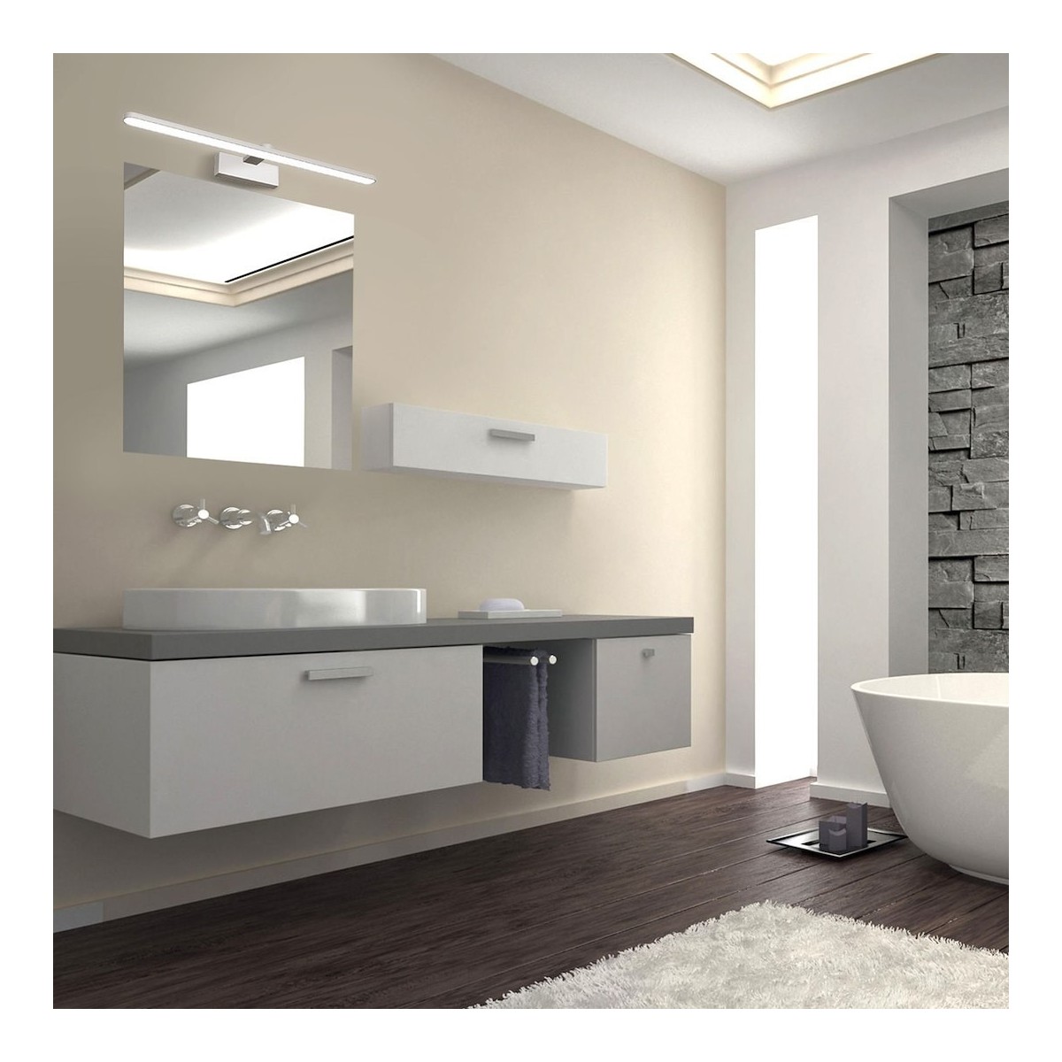 MiLagro Kinkiet Splash 60cm 12W LED Biały ML5618