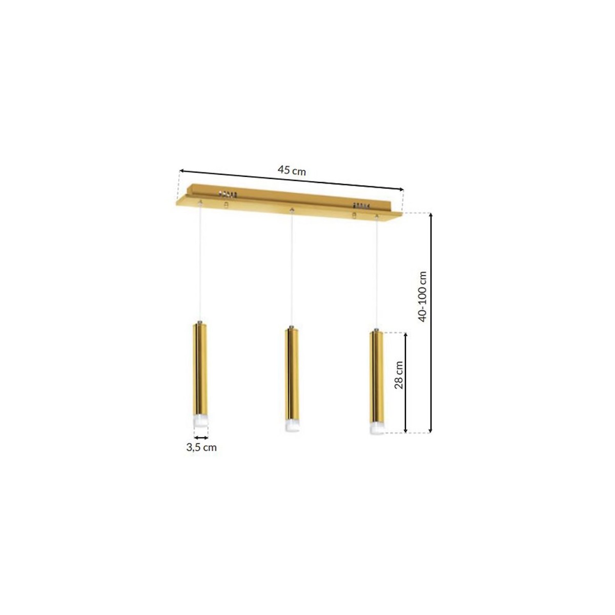 MiLagro Lampa wisząca GOLDIE 3x5W LED ML5714