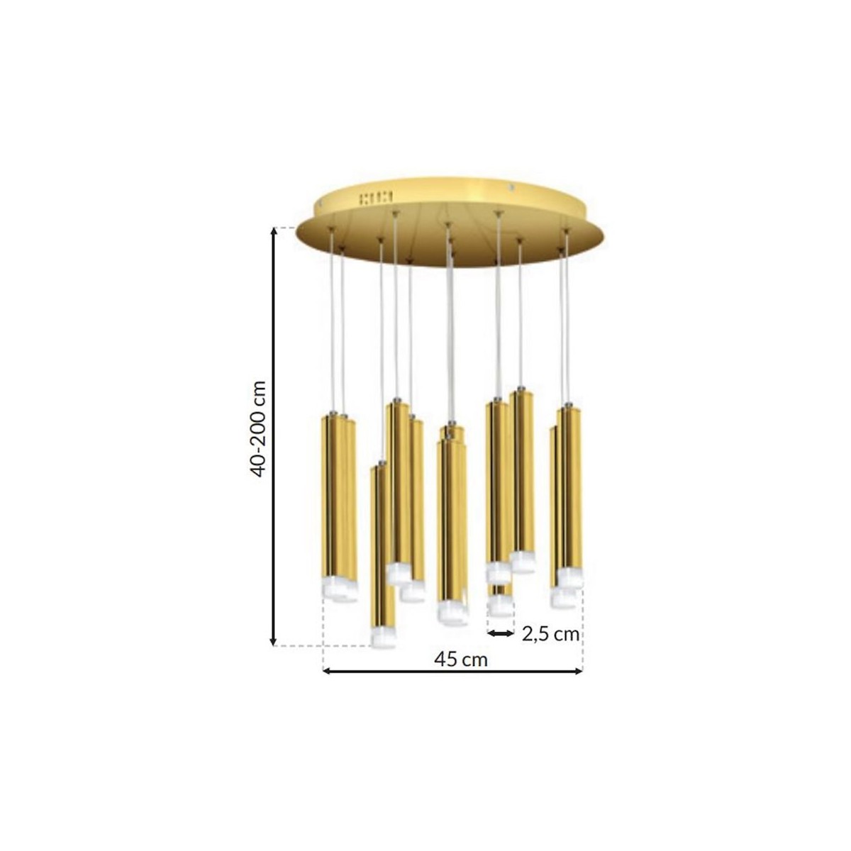 MiLagro Lampa wisząca GOLDIE 12W LED ML5716