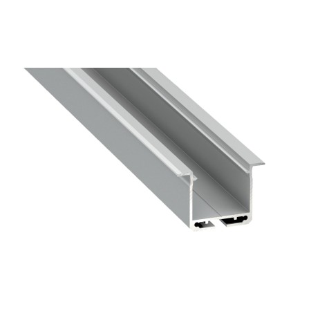 MiLagro PROFIL ALUMINIOWY SREBRNY TYP K 2m + KLOSZ MLECZNY, SPRĘŻYNA MONTAŻOWA EKPR7559