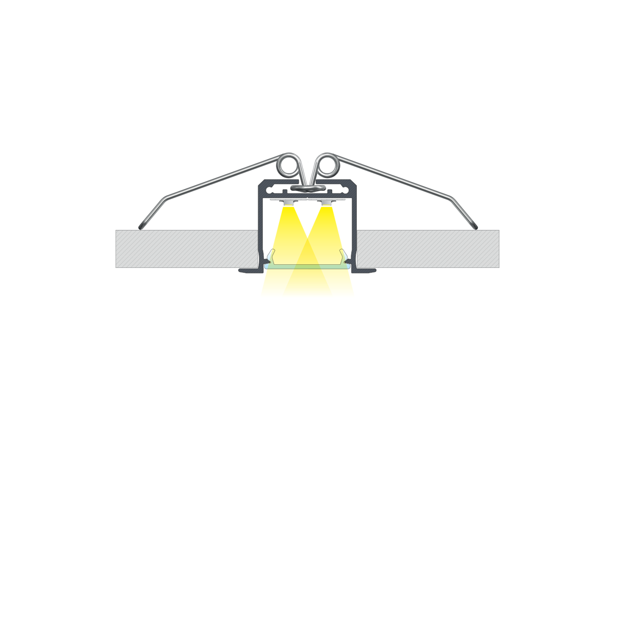 Profil LED MiLagro typ K 2 m oświetlenie klasy premium