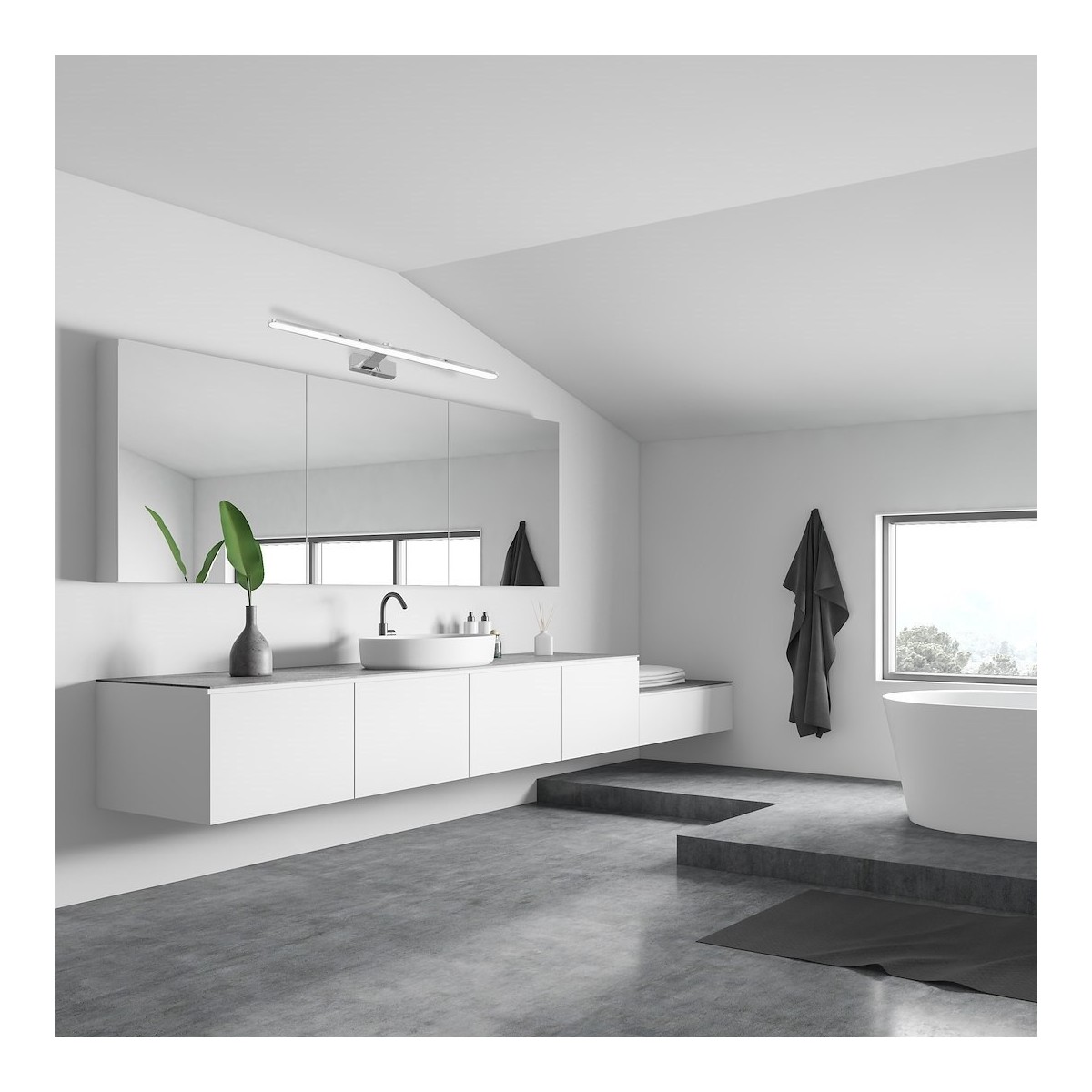 MiLagro SPLASH CHROME 80 cm LED klimatyczne oświetlenie