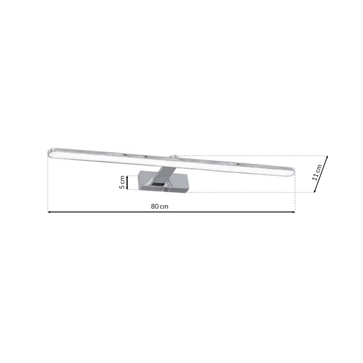 MiLagro SPLASH CHROME 80 cm LED klimatyczne oświetlenie