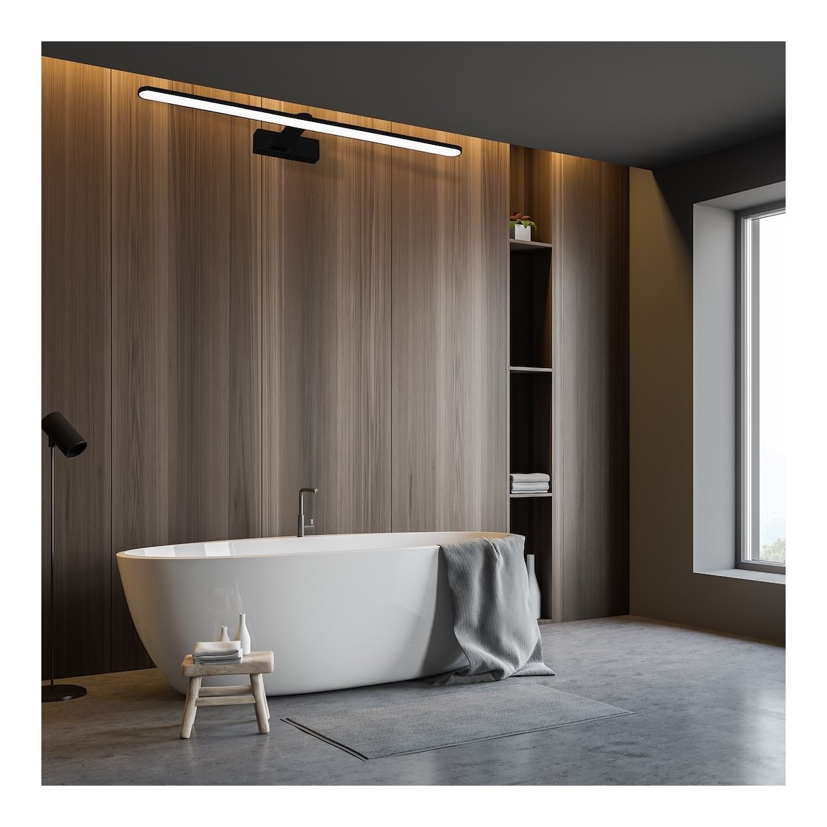 MiLagro Kinkiet SPLASH BLACK 80cm 16W LED ML5723