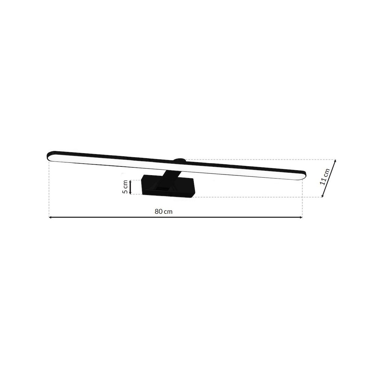 MiLagro SPLASH BLACK 80 cm nastrojowe światło