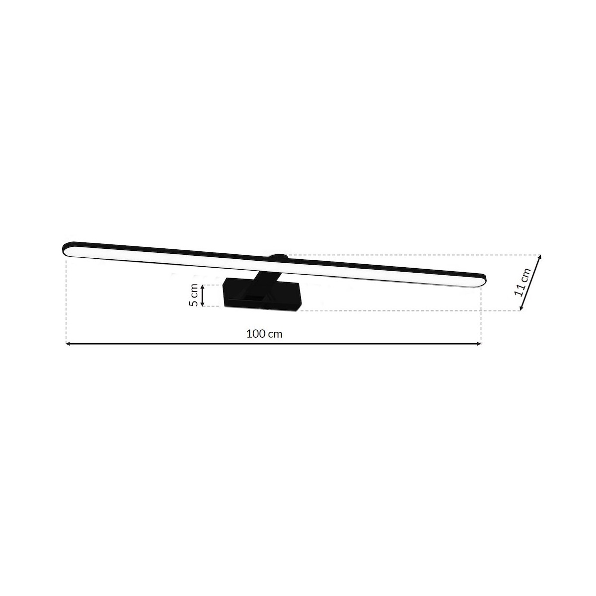MiLagro SPLASH BLACK 100 cm oryginalne źródło światła