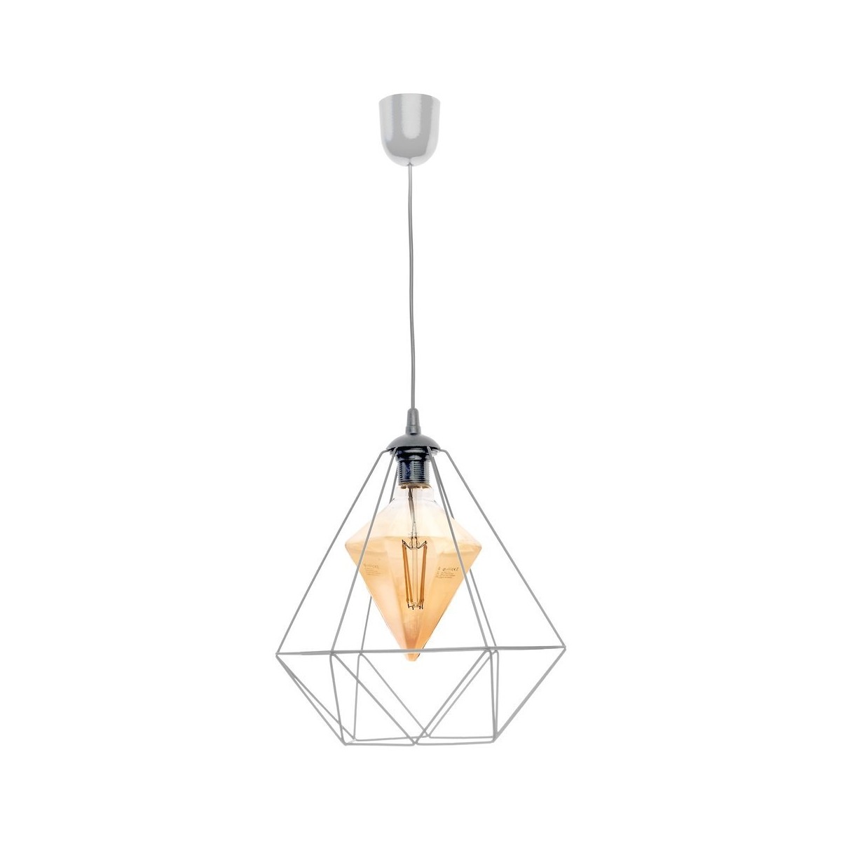 MiLagro Lampa wisząca ALAMBRE GREY 1xE27 4W żarówka w zestawie MLP4132