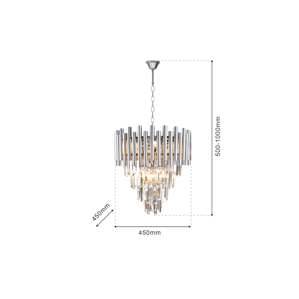 MiLagro Żyrandol MADISON CHROME 9xE14 ML5991