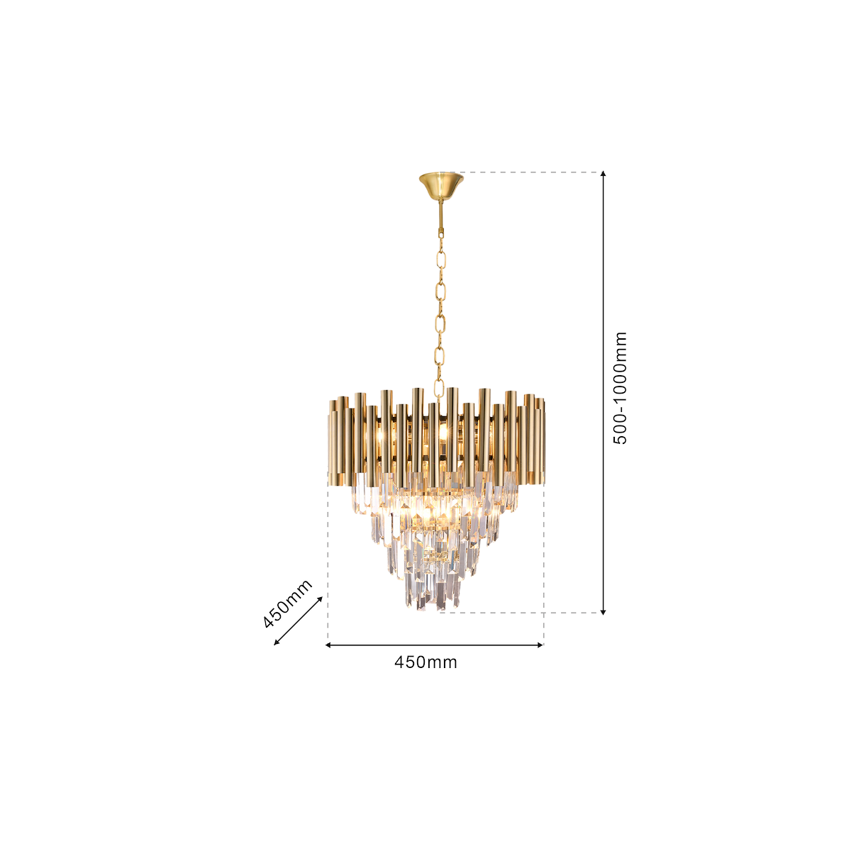 MiLagro Żyrandol MADISON GOLD 9xE14 ML5992