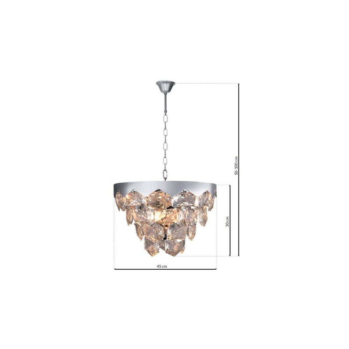 MiLagro Żyrandol GRACE CHROME 6xE14 ML5993