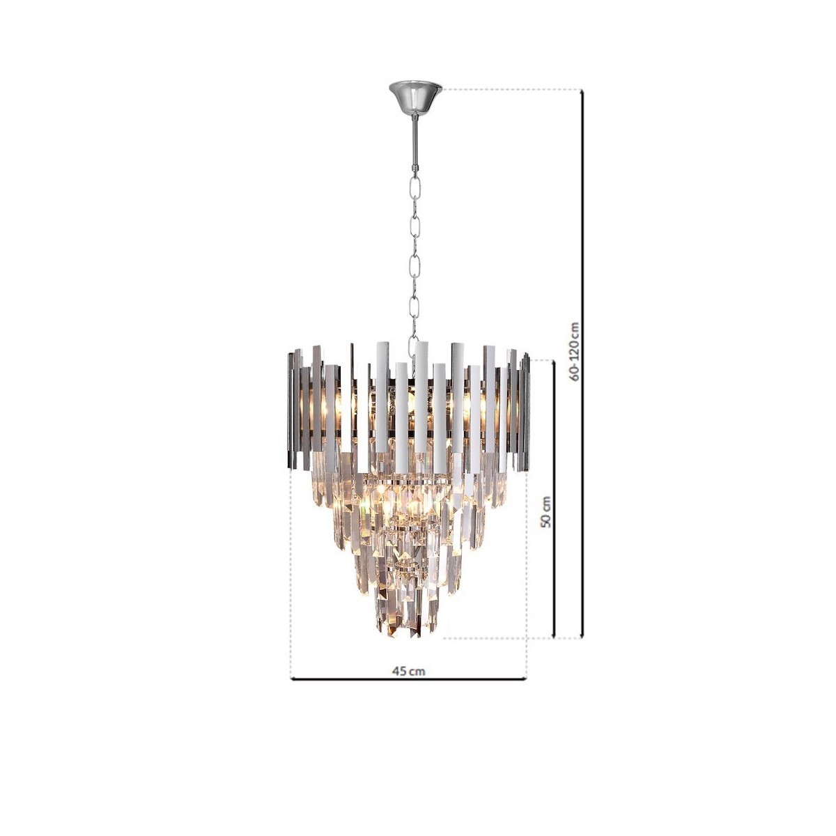 MiLagro Żyrandol ASPEN II CHROME 9xE14 ML5997
