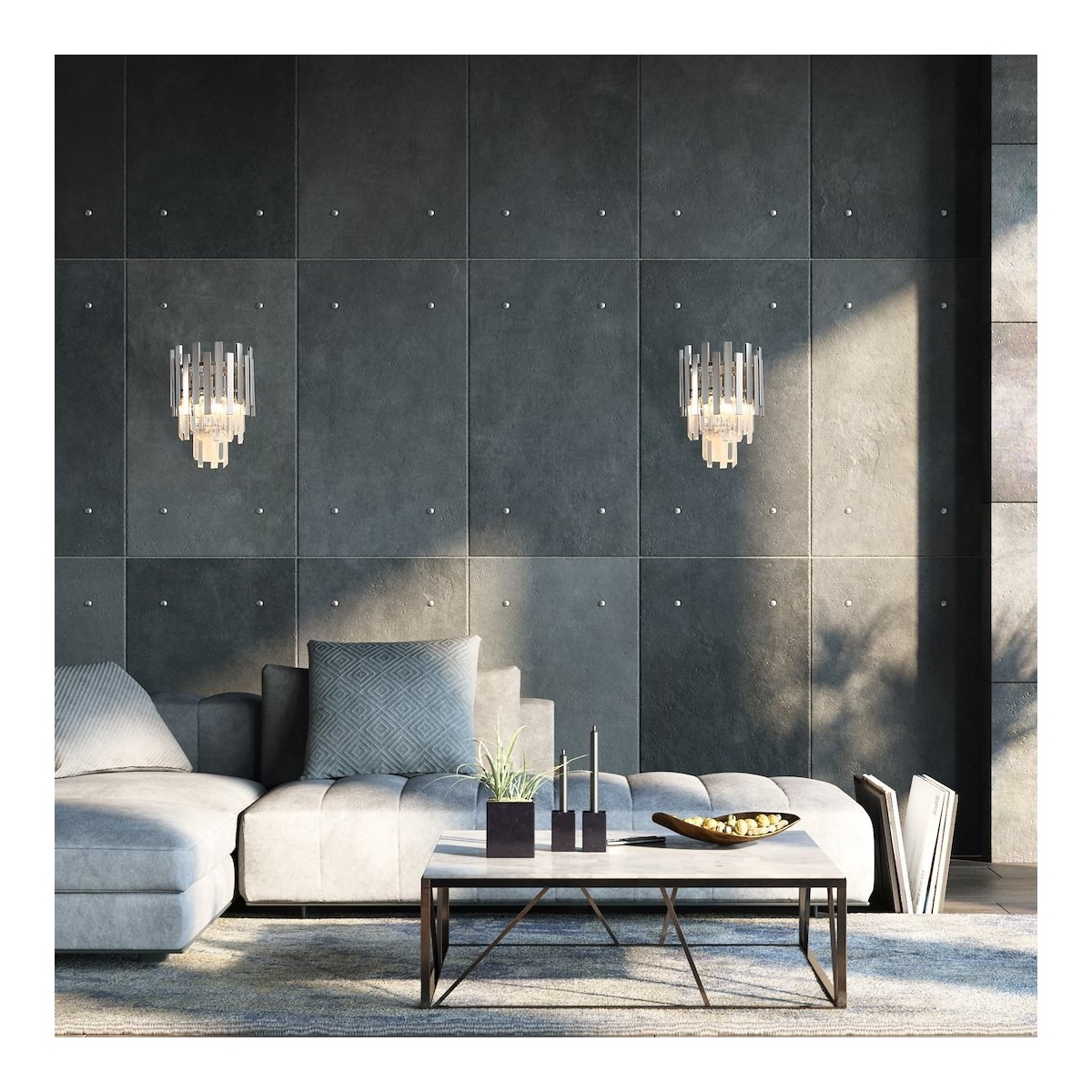 MiLagro ASPEN CHROME kinkiet designerskie oświetlenie