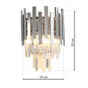 MiLagro ASPEN CHROME kinkiet designerskie oświetlenie