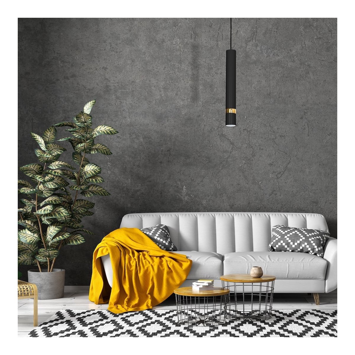 MiLagro Lampa wisząca JOKER BLACK/GOLD 1xGU10 MLP6079