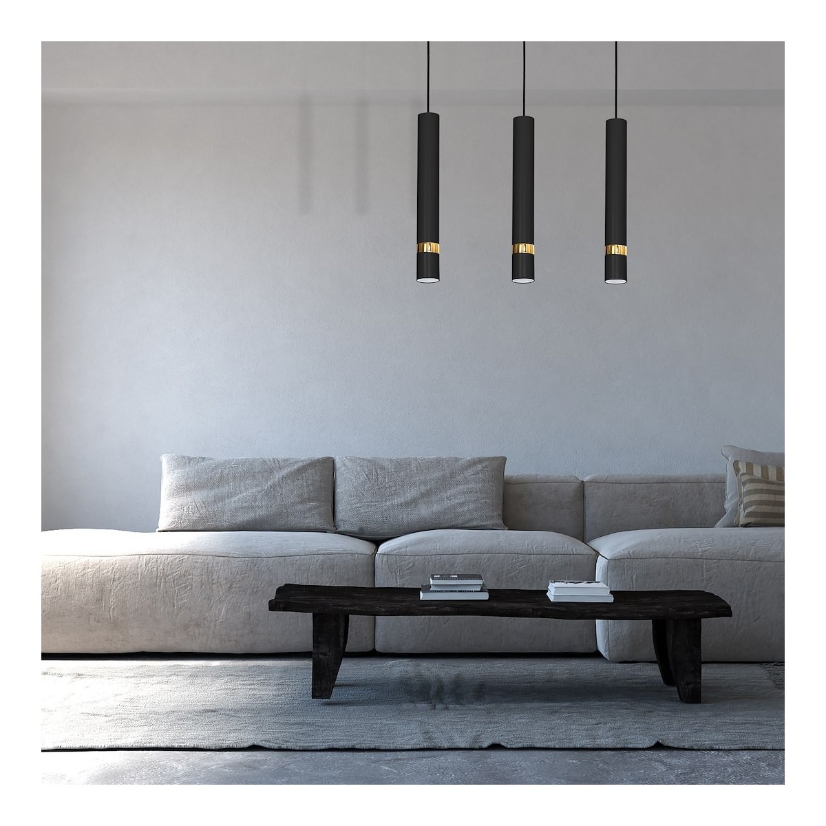 MiLagro Lampa wisząca JOKER BLACK/GOLD 3xGU10 MLP6080