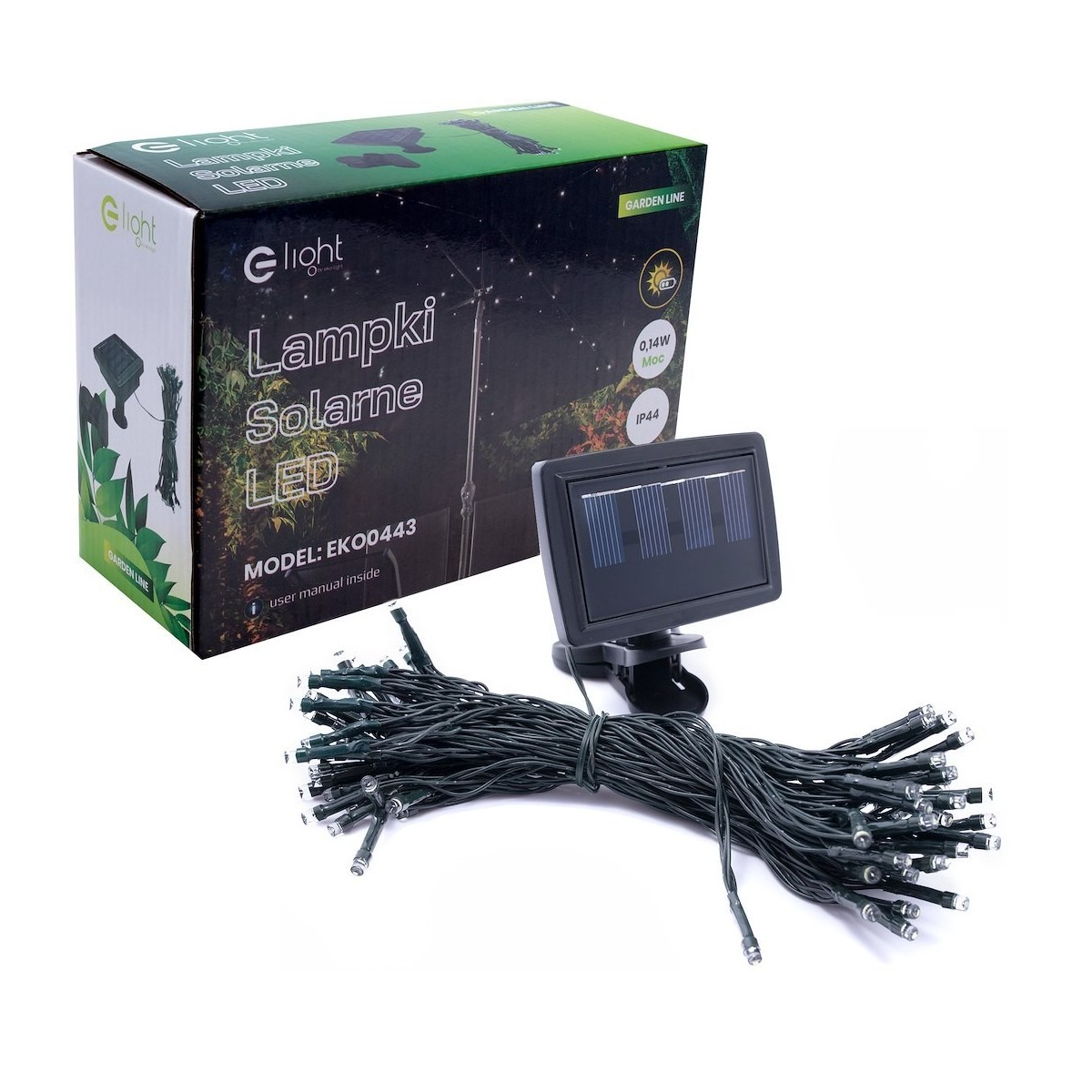 Lampa solarna pod parasol stylowe oświetlenie