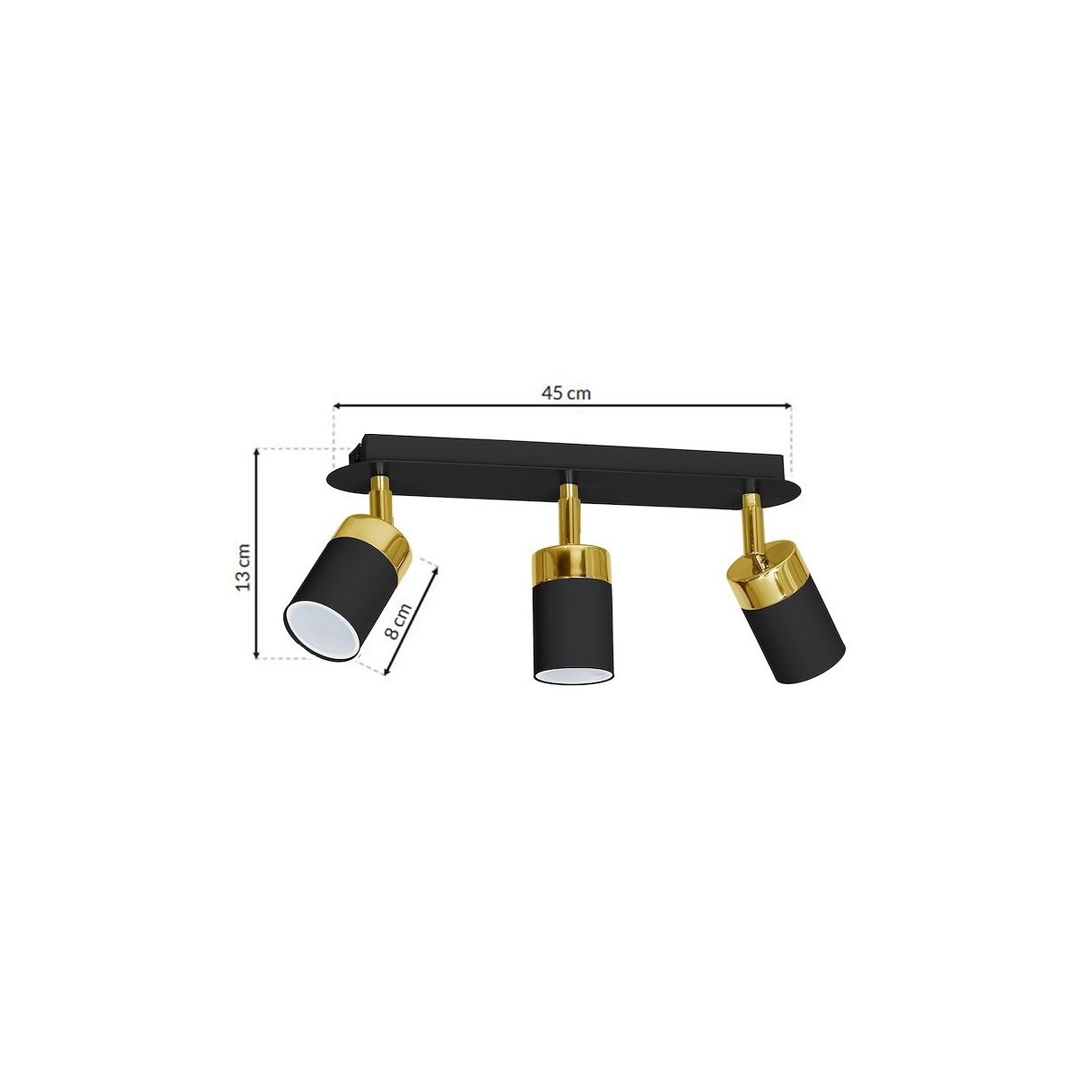 MiLagro JOKER BLACK GOLD 3xGU10 oświetlenie klasy premium