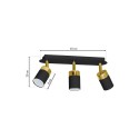 MiLagro JOKER BLACK GOLD 3xGU10 oświetlenie klasy premium