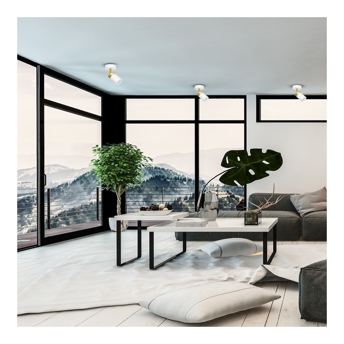 MiLagro Kinkiet Joker 1xGU10 Biały/Złoty MLP6128