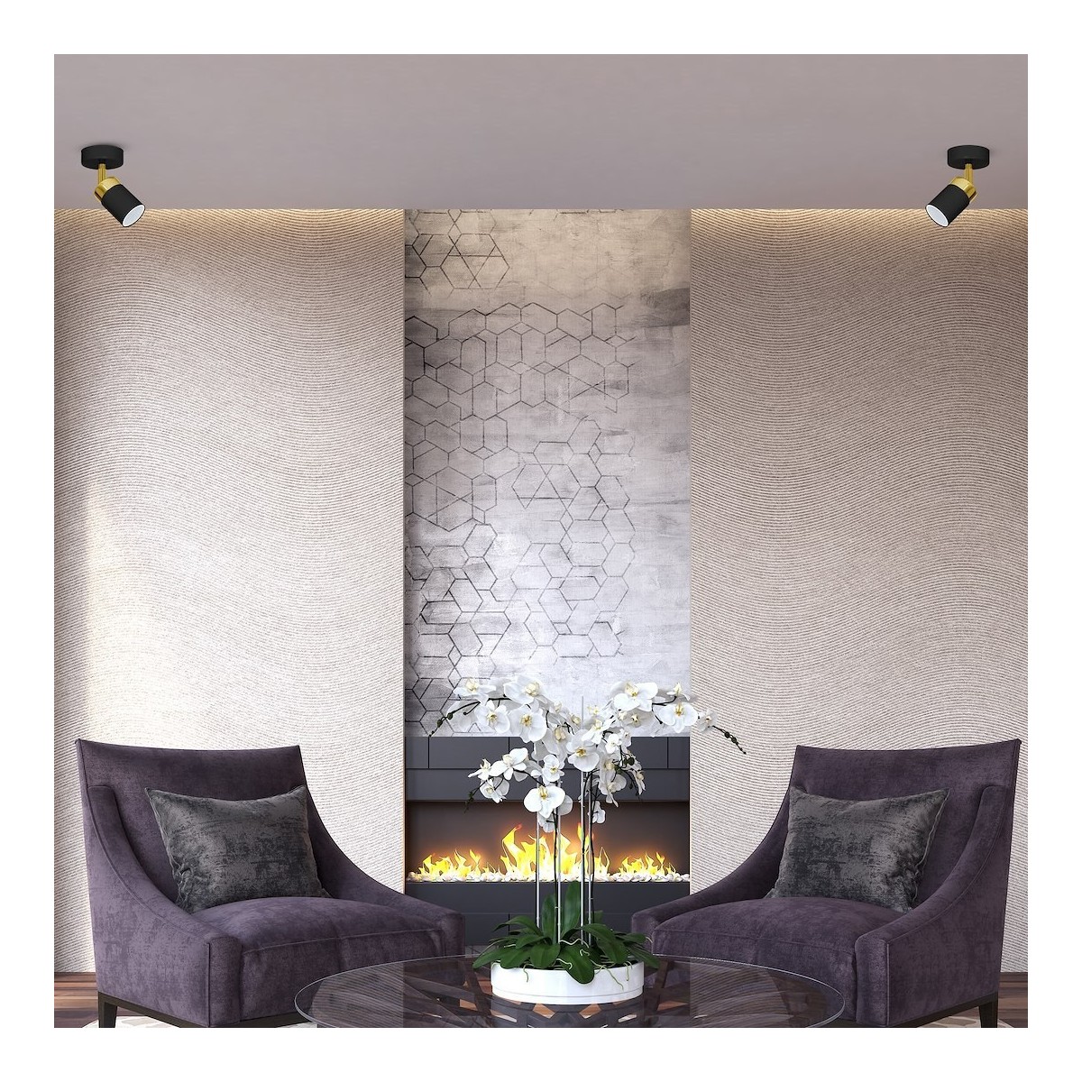 MiLagro Kinkiet JOKER BLACK/GOLD 1xGU10 MLP6123