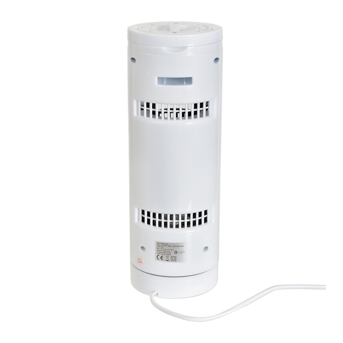 Wentylator stołowy tower biały designerskie lampy LED