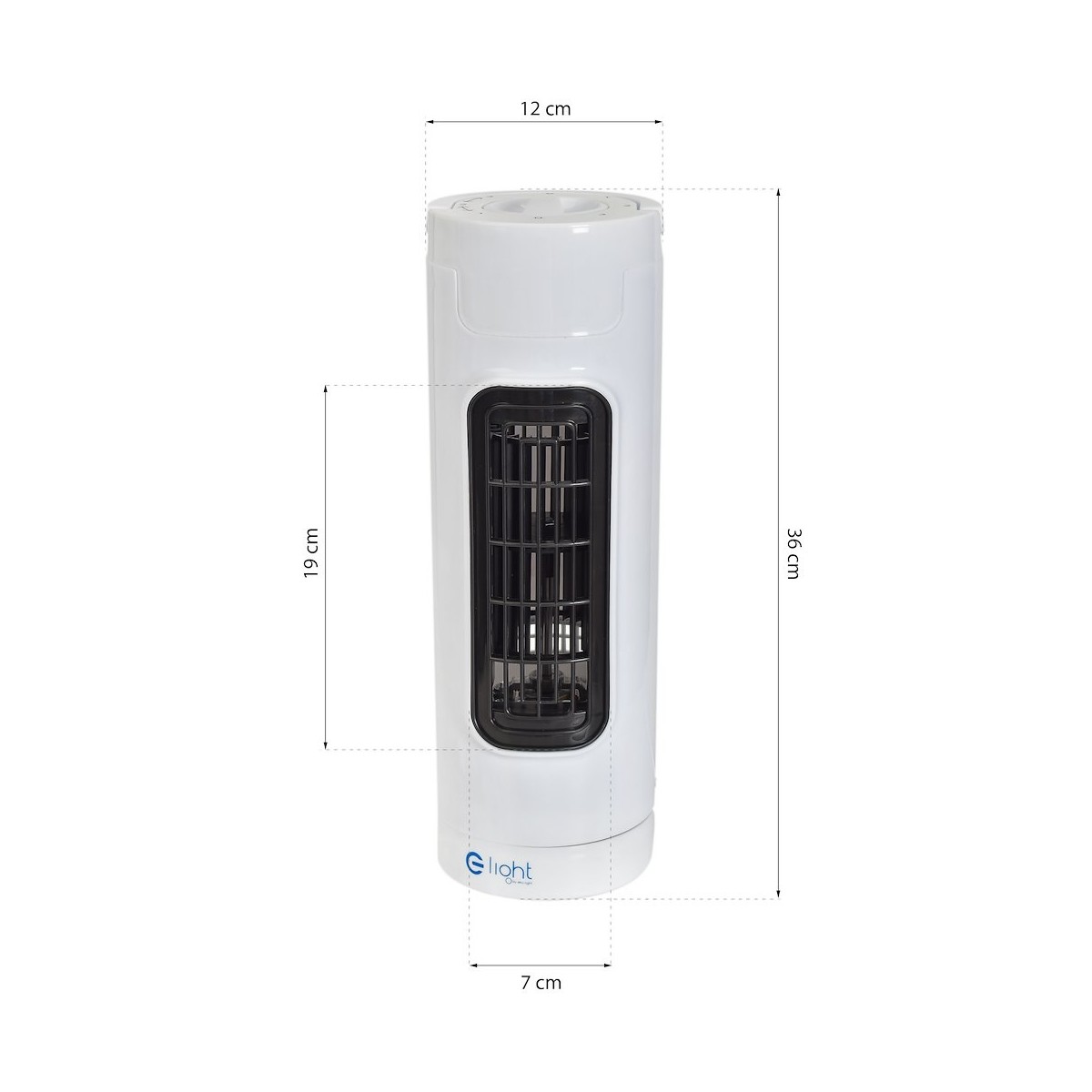 Wentylator stołowy tower biały designerskie lampy LED