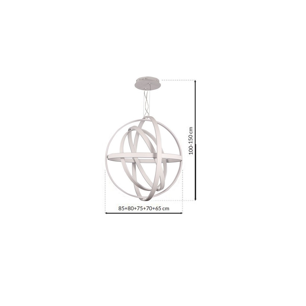 MiLagro Lampa wisząca Copernicus Biały 260W LED ML6150