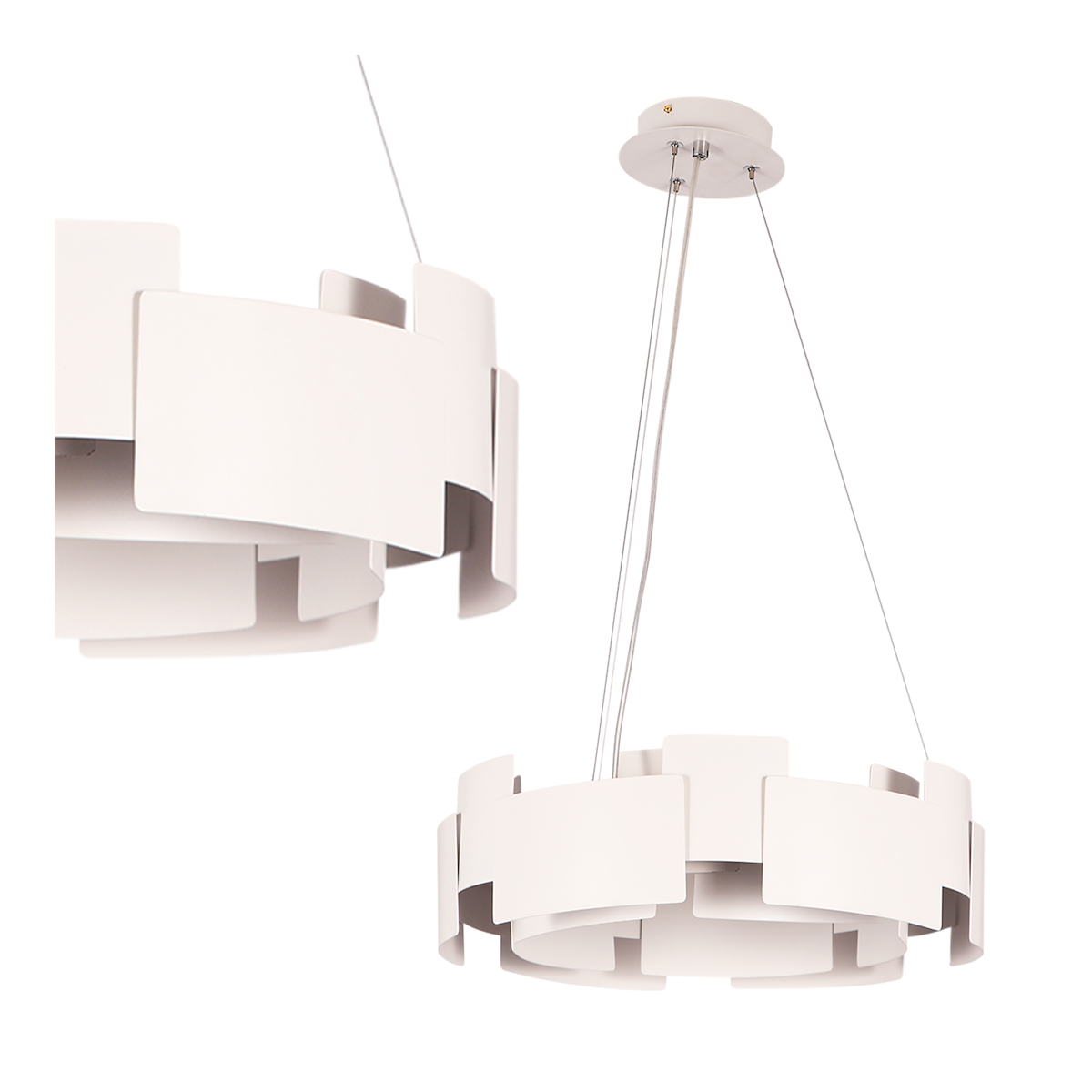 MiLagro Lampa wisząca Torino Biały 24W LED ML6140