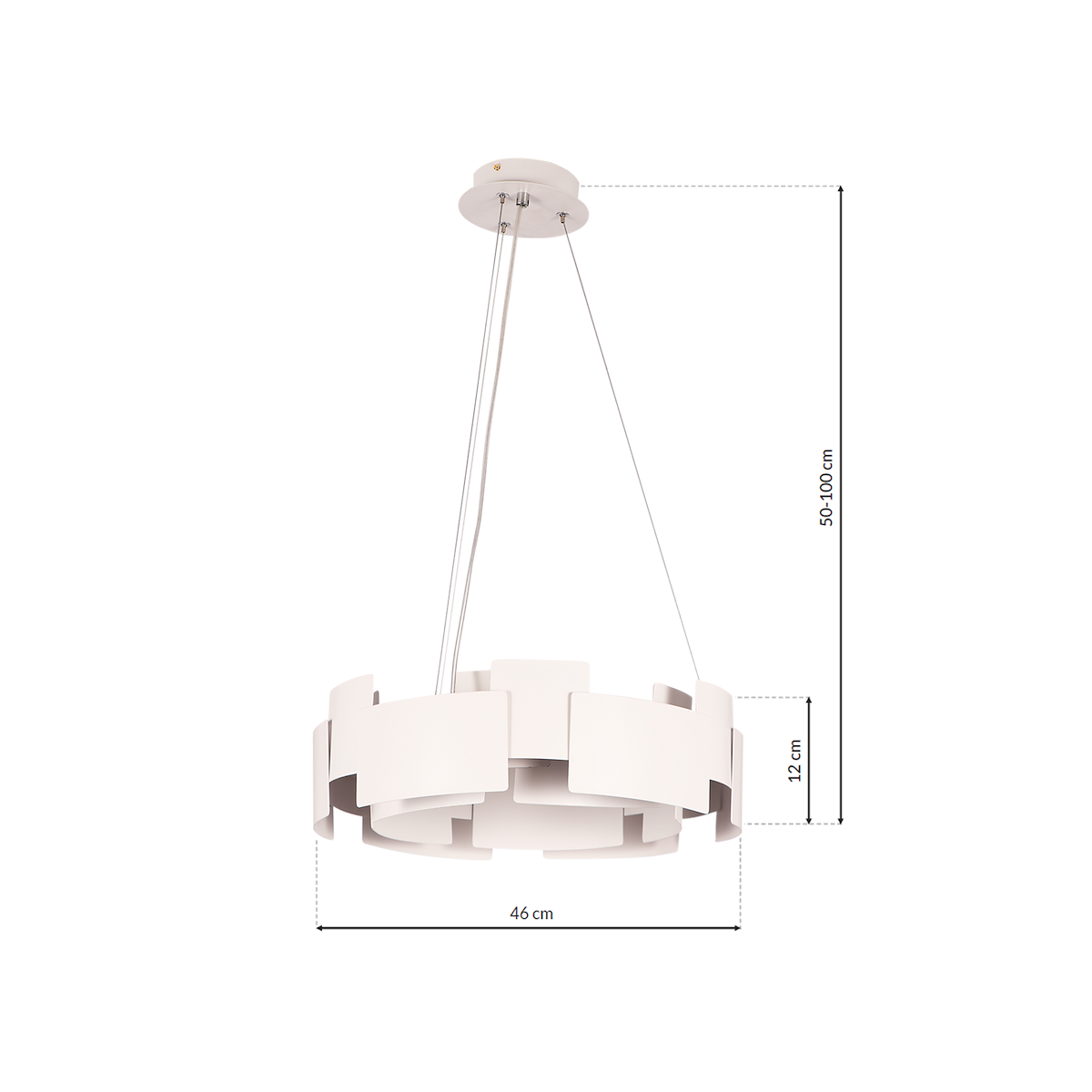 MiLagro Lampa wisząca Torino Biały 24W LED ML6140