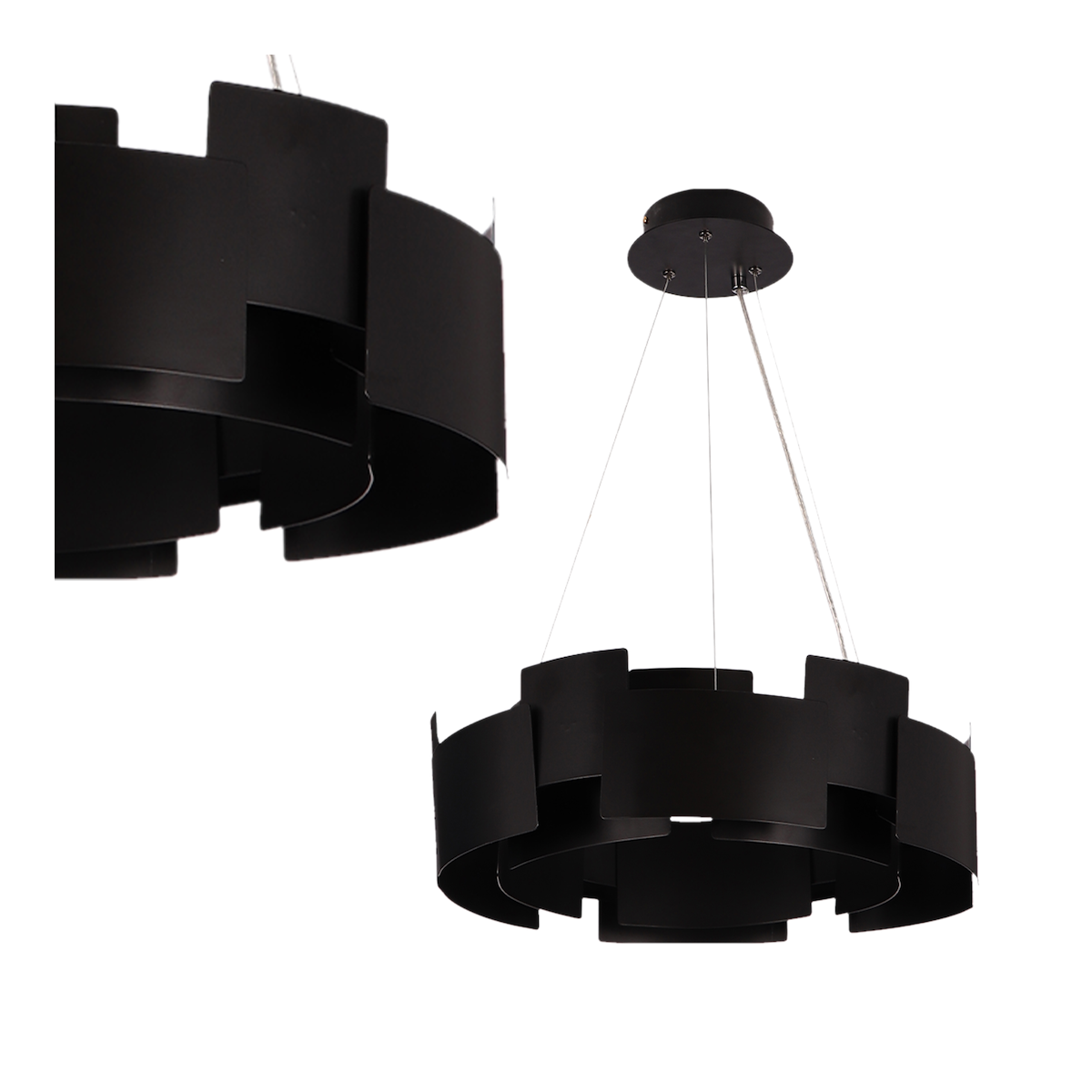 MiLagro Lampa wisząca TORINO BLACK 24W LED ML6141