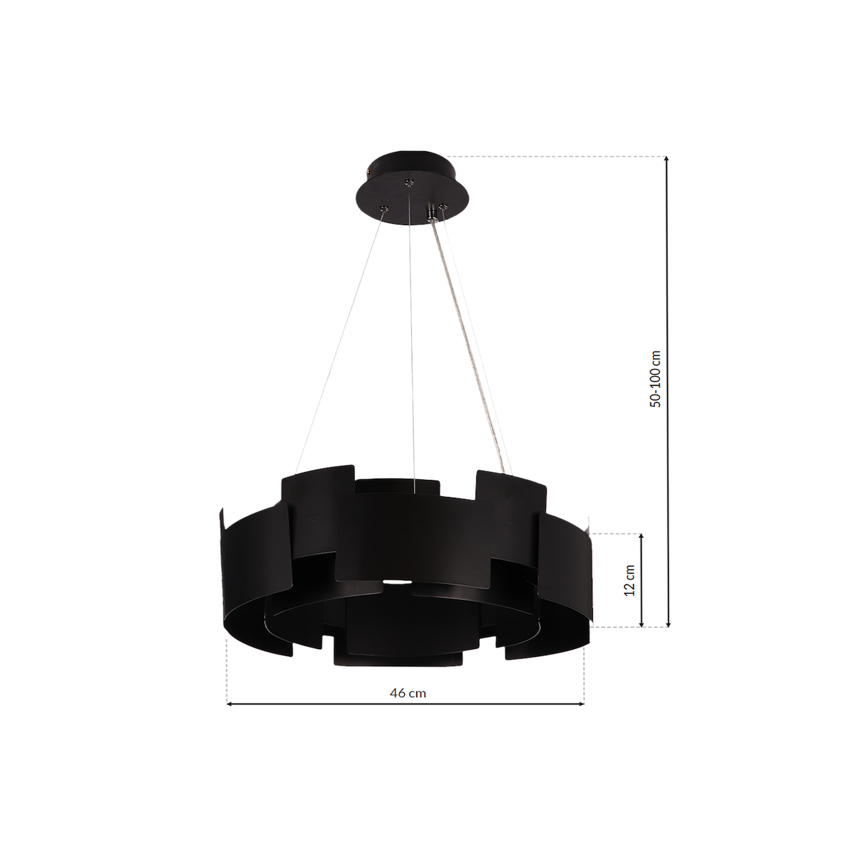 MiLagro Lampa wisząca TORINO BLACK 24W LED ML6141