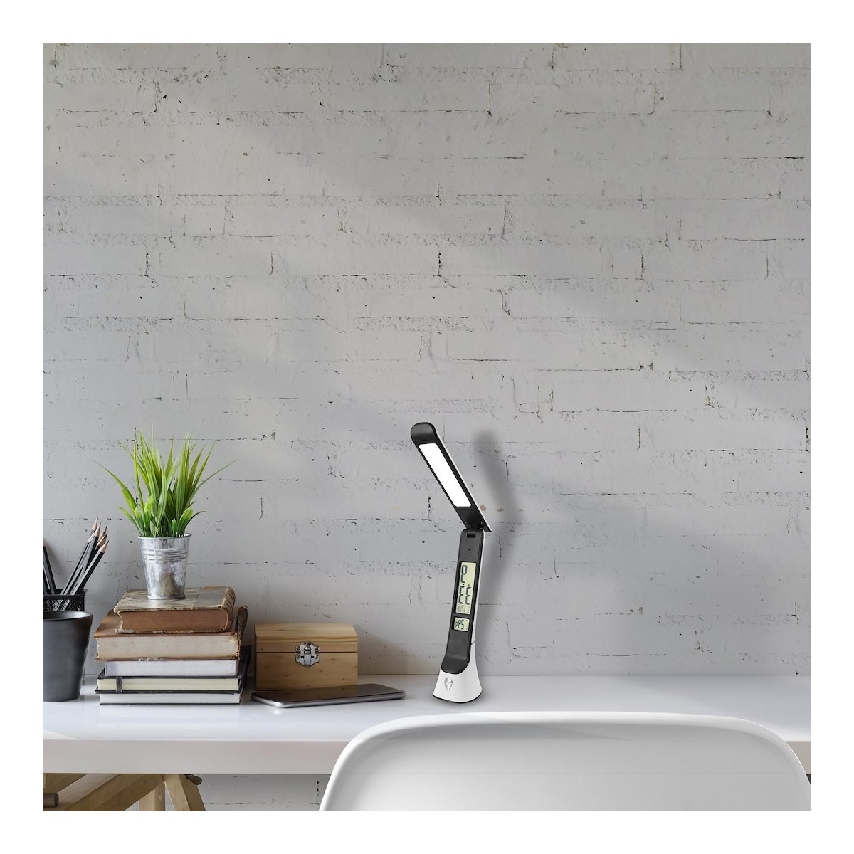 Lampka biurkowa TORI LED biała designerskie lampy LED
