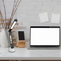 Lampka biurkowa TORI LED biała designerskie lampy LED